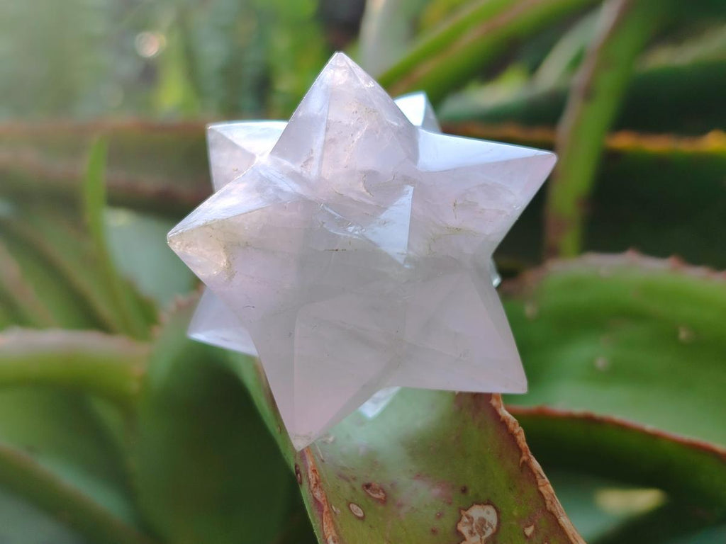 Hand Made Gemmy Rose Quartz Merkabah x 1 From Ambatondrazaka Madagascar