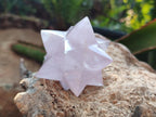 Hand Made Gemmy Rose Quartz Merkabah x 1 From Ambatondrazaka Madagascar