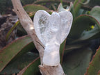 Hand Made Rock Crystal Angel Carving x 1 From Madagascar