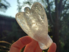 Hand Made Rock Crystal Angel Carving x 1 From Madagascar