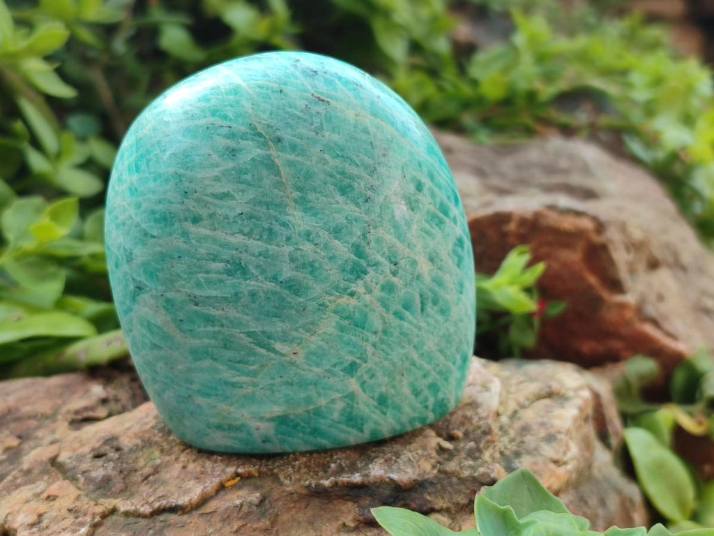Polished Amazonite Gemstone Standing Free Form x 1 From Madagascar
