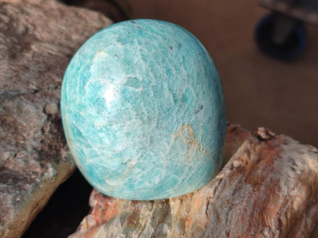 Polished Amazonite Gemstone Standing Free Form x 1 From Madagascar