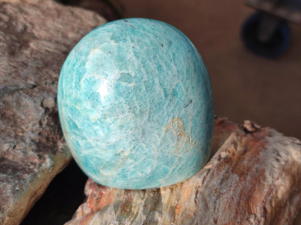 Polished Amazonite Gemstone Standing Free Form x 1 From Madagascar