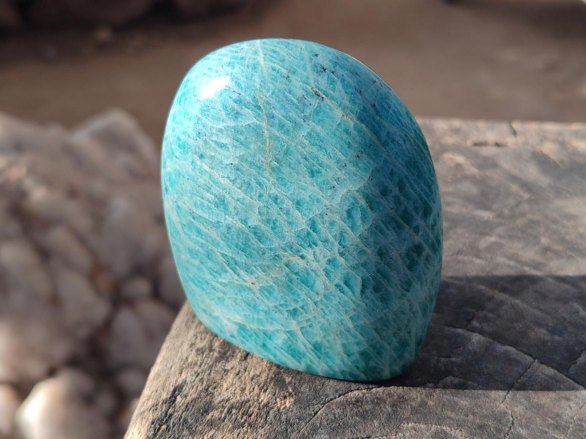 Polished Amazonite Gemstone Standing Free Form x 1 From Madagascar