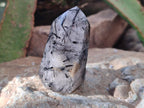 Polished Tourmalinated Inclusion Quartz Crystal x 1 From Madagascar