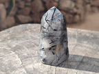 Polished Tourmalinated Inclusion Quartz Crystal x 1 From Madagascar