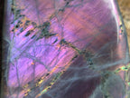 Polished XL Purple Sunset Labradorite Standing Free Form x 1 From Tulear, Madagascar