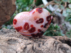 Polished Red Spotty Carnelian Gemstone Heart x 1 From Madagascar