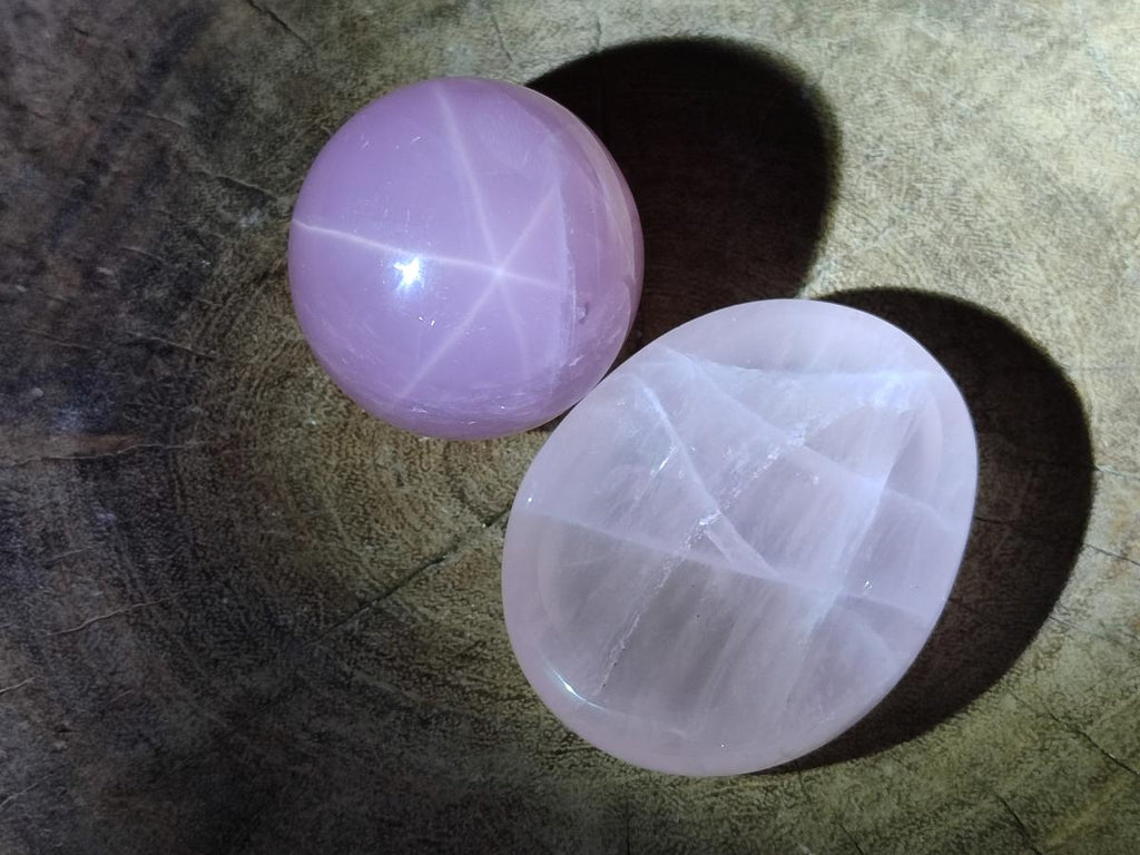 Polished Gemmy Star Rose Quartz Sphere with Rose Quartz Bowl Set x 1 From Ambatondrazaka, Madagascar