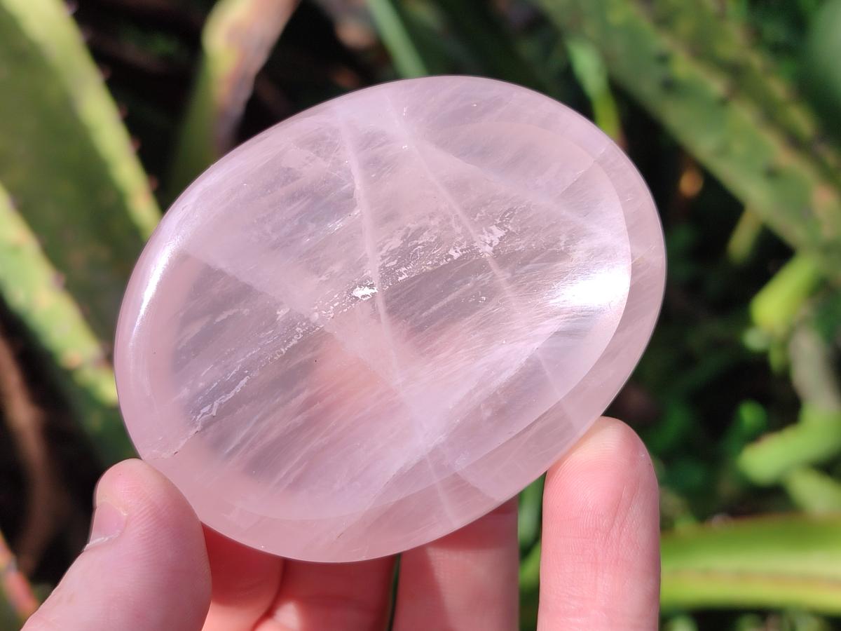 Polished Gemmy Star Rose Quartz Sphere with Rose Quartz Bowl Set x 1 From Ambatondrazaka, Madagascar