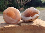 Polished Pair of Agate Crystal Centred Geodes x 1 From Maintirano Madagascar