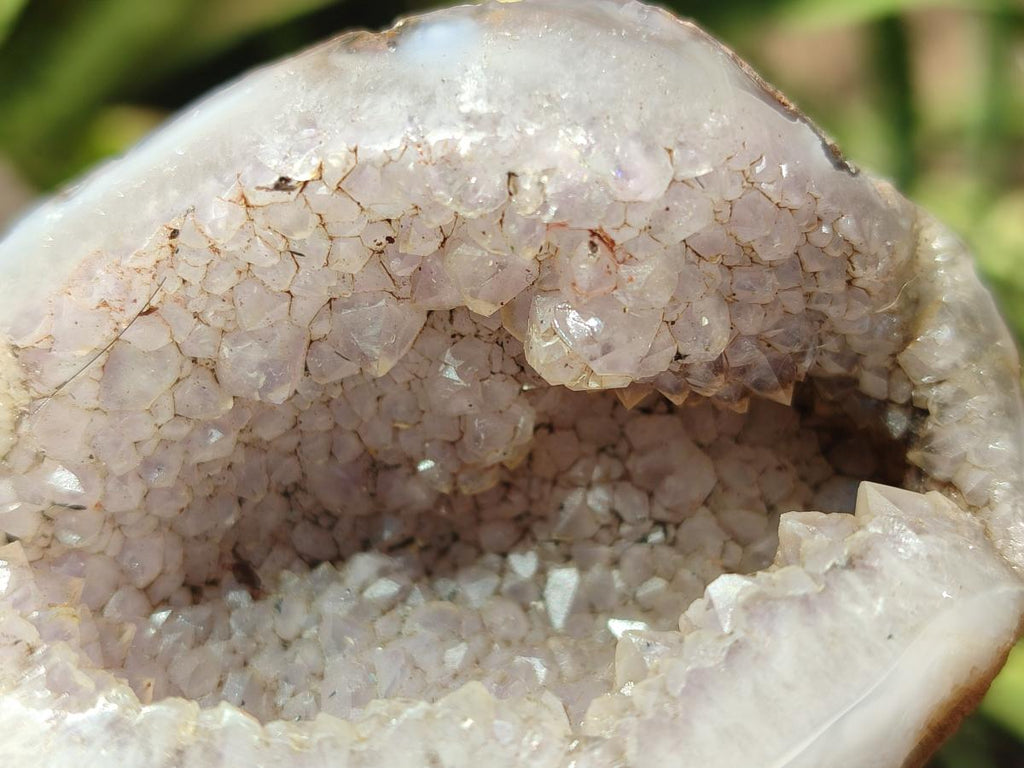 Polished Pair of Agate Crystal Centred Geodes x 1 From Maintirano Madagascar
