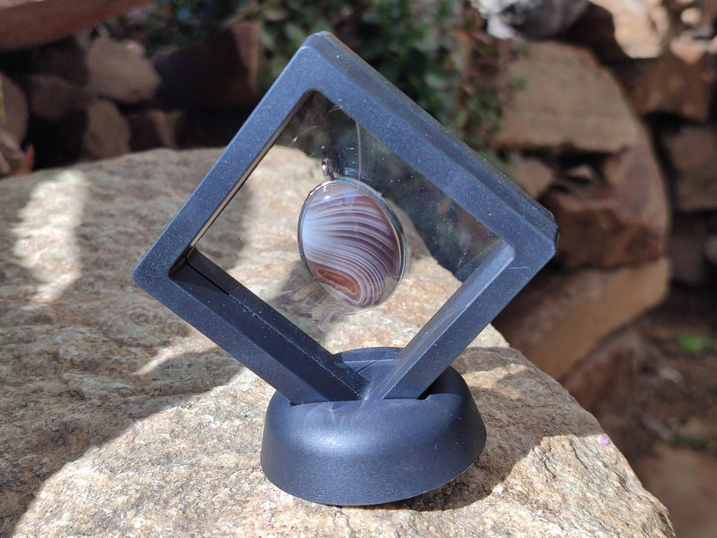 Hand Made Shashe River Agate Pendant in Display Case x 1 From Zimbabwe