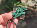 Hand Made Malachite Stalactite Specimen Necklace x 1 From Congo