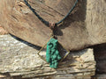 Hand Made Malachite Stalactite Specimen Necklace x 1 From Congo
