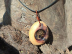 Hand Made Purpurite Necklace in Kameeldoring Wooden Necklace x 1 From Erongo, Namibia