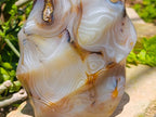 Polished Large Banded Agate Flame Sculpture  x 1 From Moralambo, Madagascar