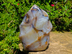 Polished Large Banded Agate Flame Sculpture  x 1 From Moralambo, Madagascar
