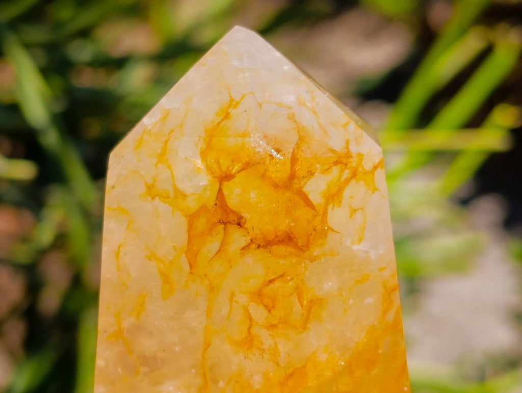 Polished Golden Healer Limonite Quartz Crystal x 1 From Madagascar
