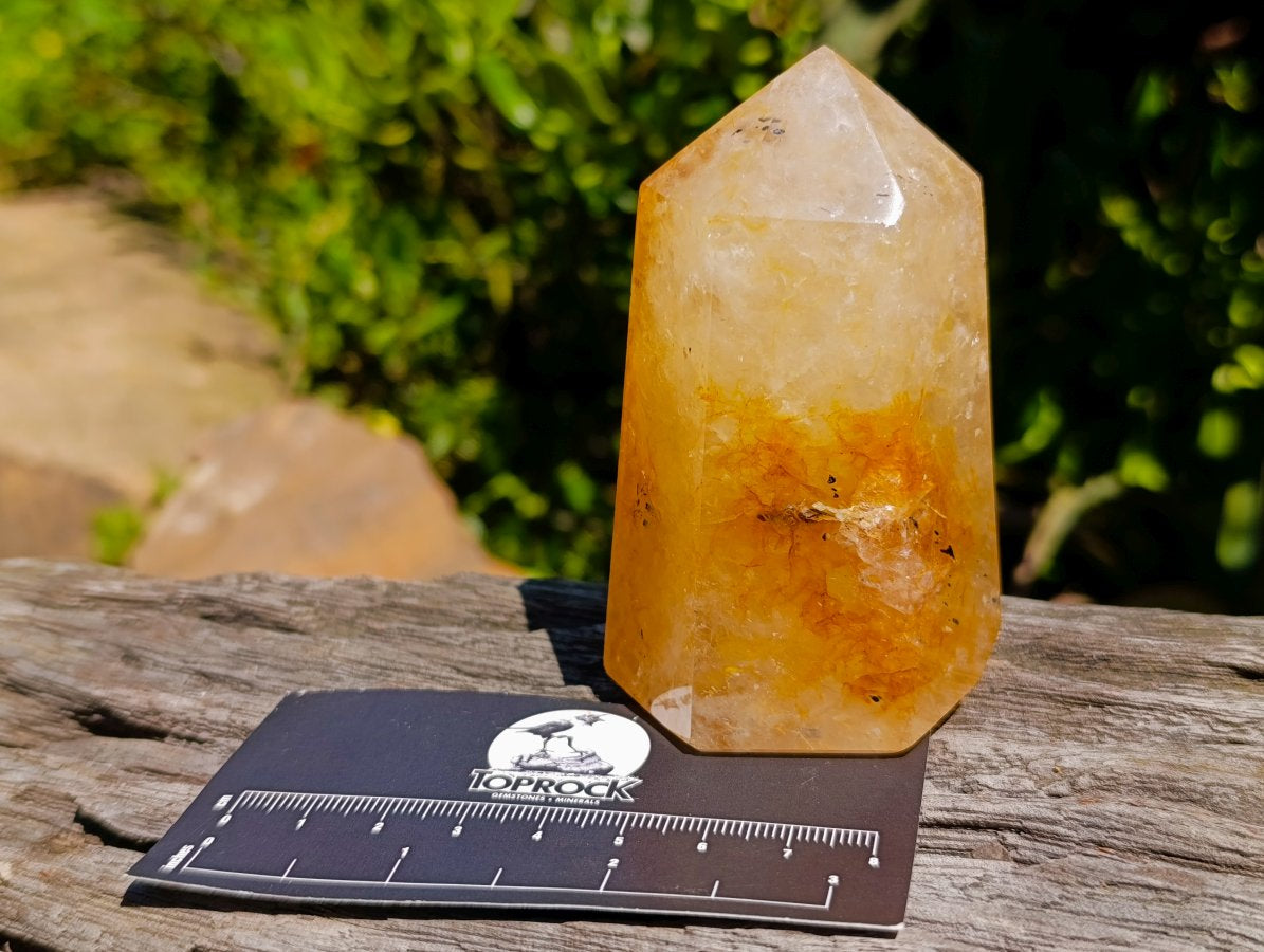 Polished Golden Healer Limonite Quartz Crystal x 1 From Madagascar