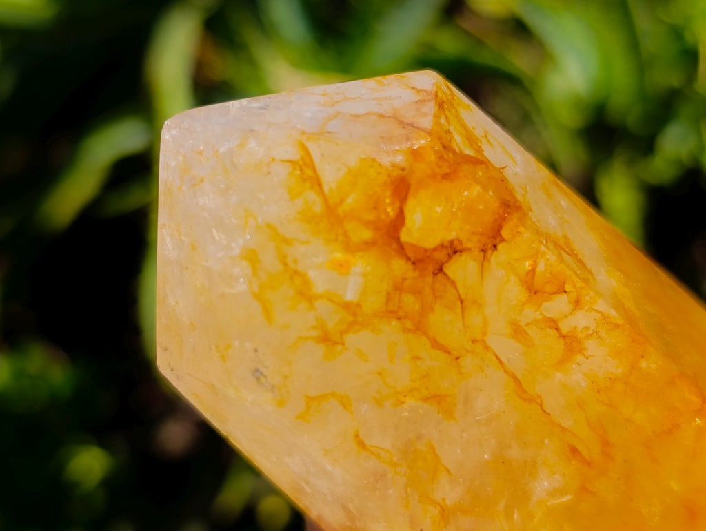 Polished Golden Healer Limonite Quartz Crystal x 1 From Madagascar