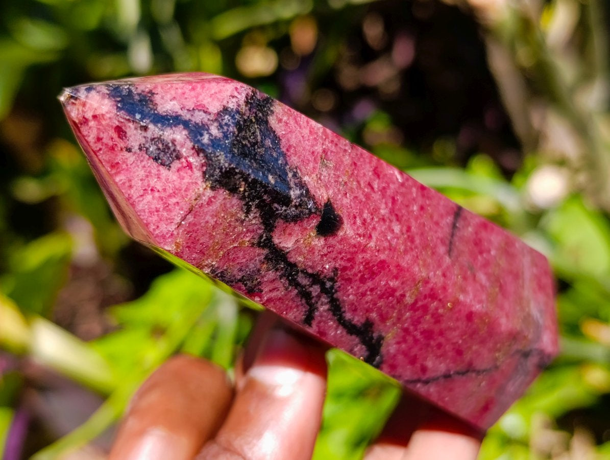 Polished Rare Red Rhodonite Display Crystal x 1 From Madagascar