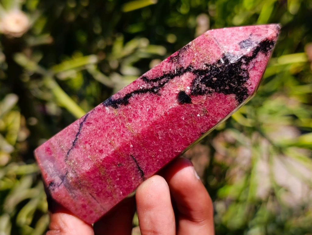 Polished Rare Red Rhodonite Display Crystal x 1 From Madagascar