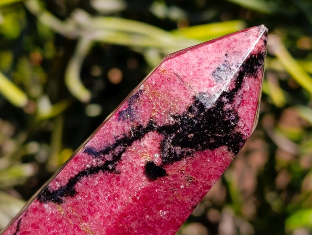Polished Rare Red Rhodonite Display Crystal x 1 From Madagascar
