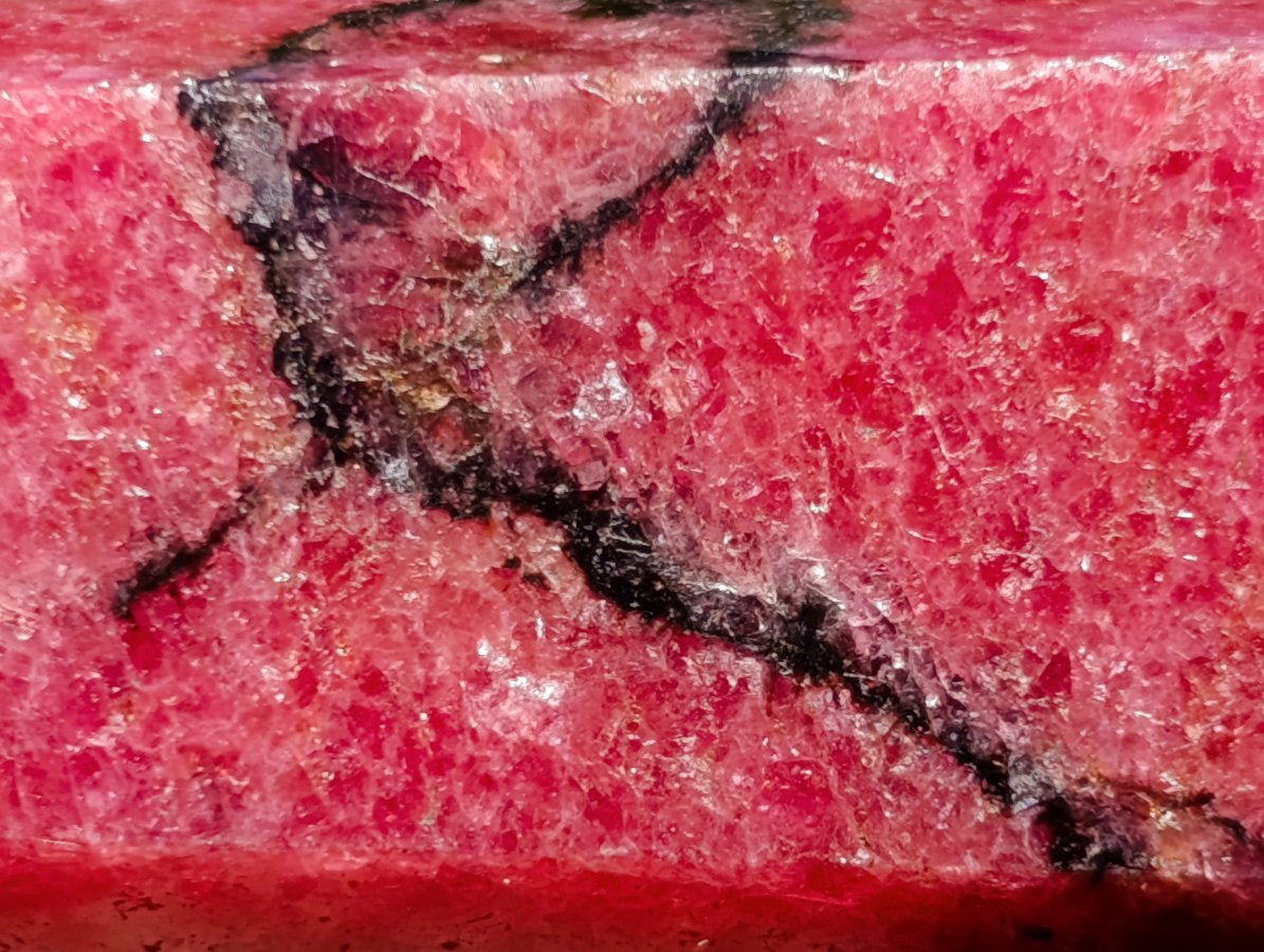 Polished Rare Red Rhodonite Display Crystal x 1 From Madagascar