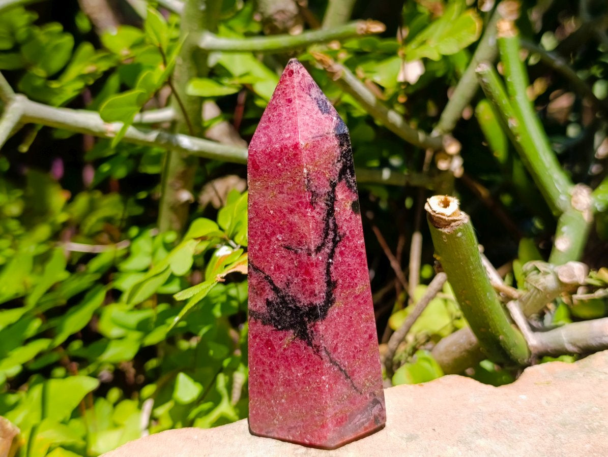 Polished Rare Red Rhodonite Display Crystal x 1 From Madagascar