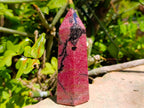 Polished Rare Red Rhodonite Display Crystal x 1 From Madagascar
