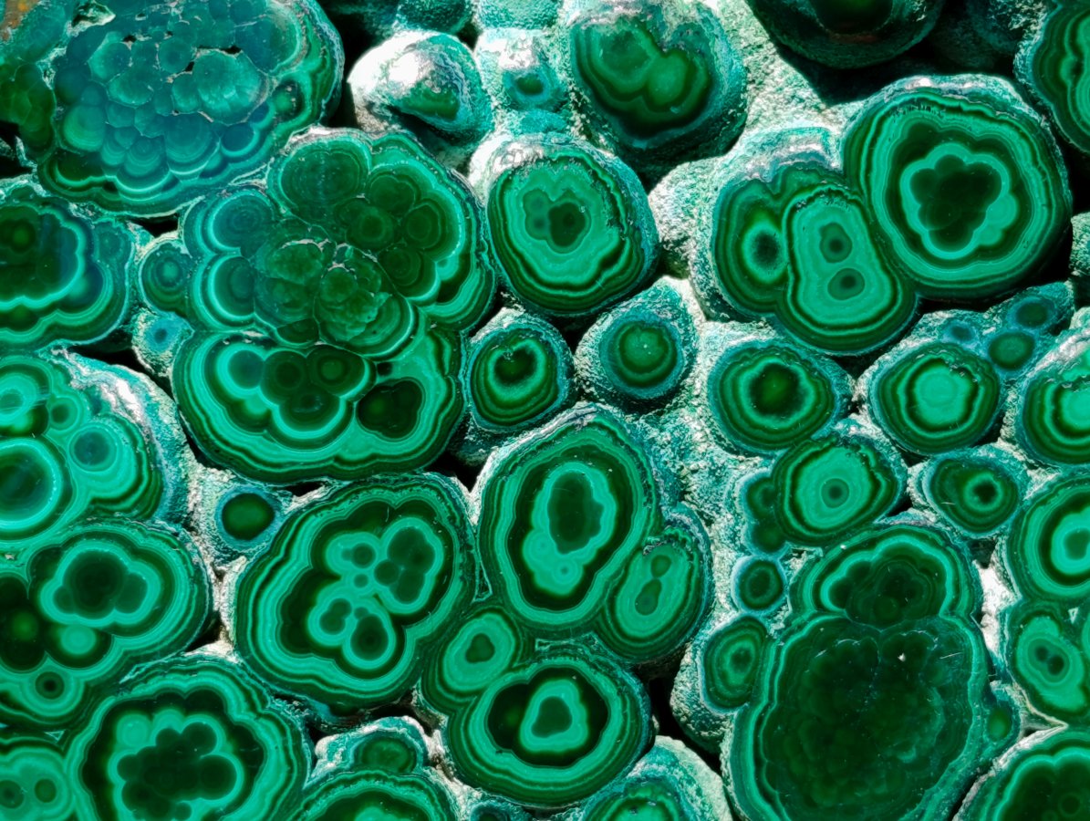 Polished Botryoidal Flower Banded Malachite Display Specimen x 1 From Kolwezi, Congo