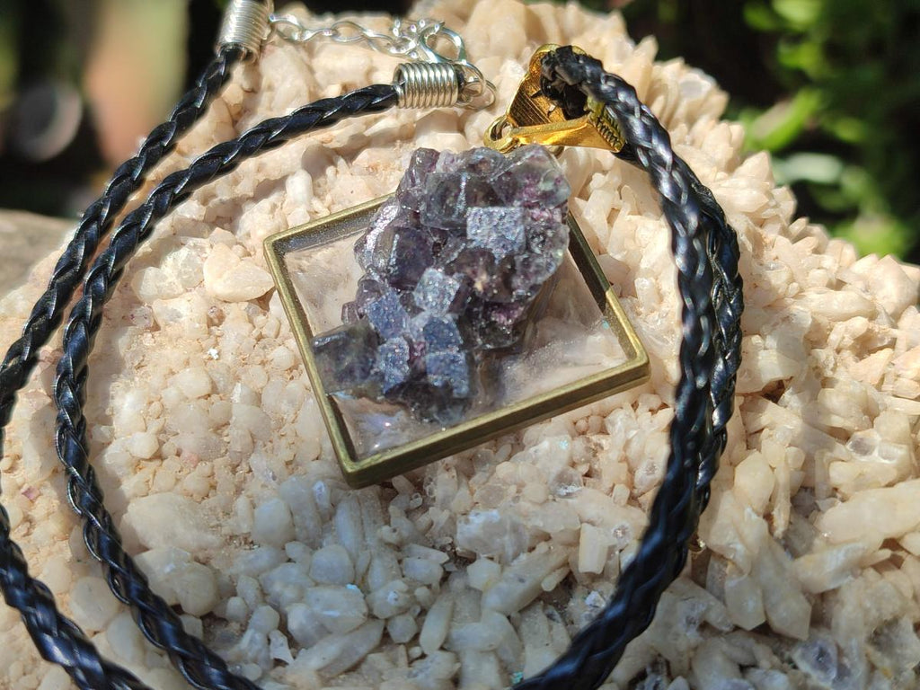 Hand Made Cubic Fluorite Necklace x 1 From Erongo, Namibia