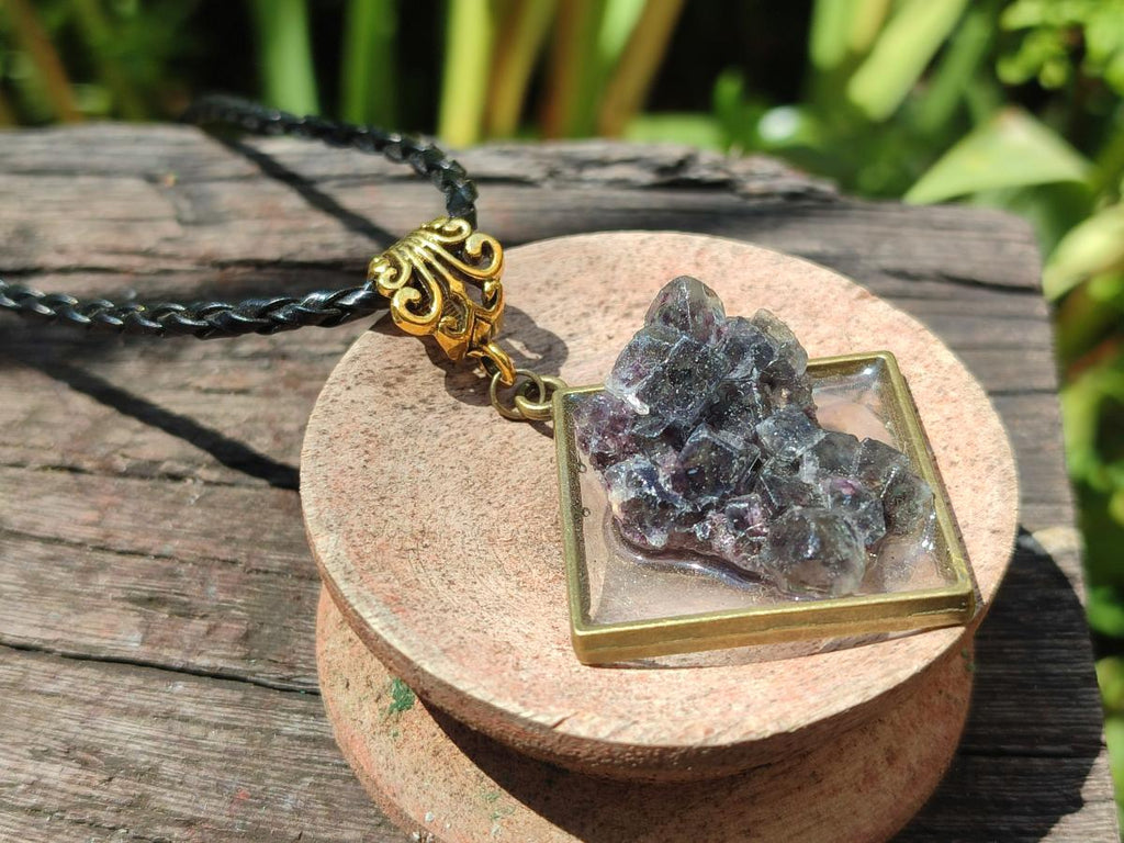 Hand Made Cubic Fluorite Necklace x 1 From Erongo, Namibia