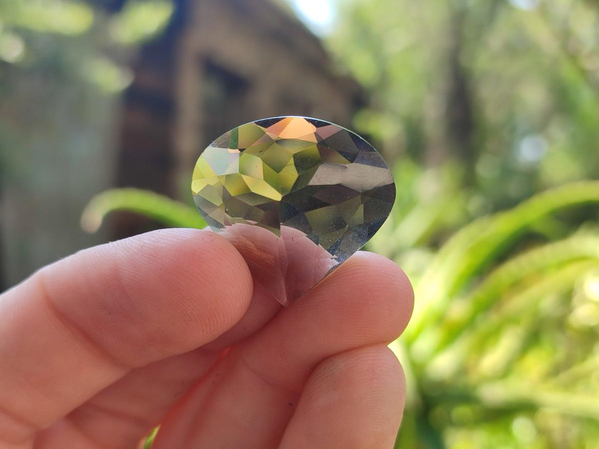 Polished Faceted 29.5 Carat Smokey Quartz Heart Stone x 1 From Madagascar