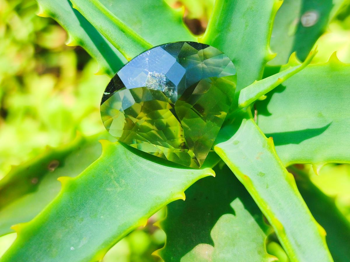 Polished Faceted 29.5 Carat Smokey Quartz Heart Stone x 1 From Madagascar