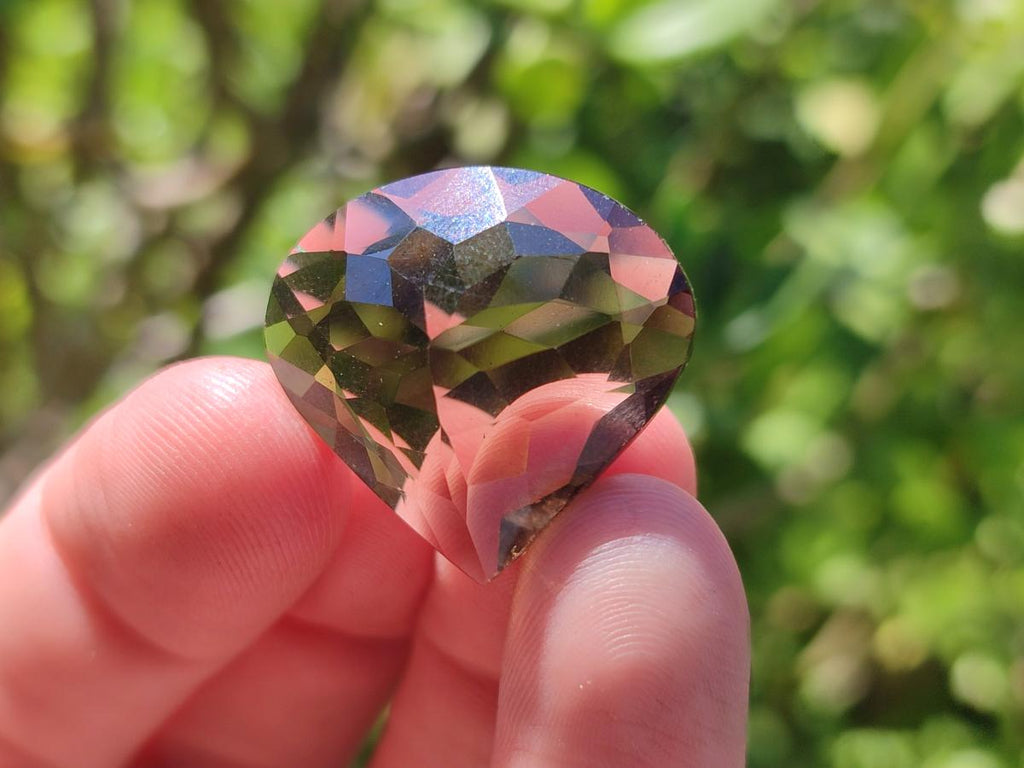 Polished Faceted 29.5 Carat Smokey Quartz Heart Stone x 1 From Madagascar