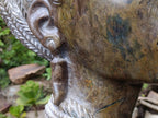 Hand Made XXL Young African Woman Green Verdite Bust x 1 From Zimbabwe