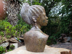 Hand Made XXL Young African Woman Green Verdite Bust x 1 From Zimbabwe