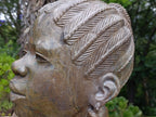 Hand Made XXL Young African Woman Green Verdite Bust x 1 From Zimbabwe