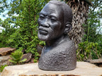 Hand Made XXL Wonder Stone Male African Bust Sculpture x 1 From Zimbabwe