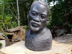 Hand Made XXL Wonder Stone Male African Bust Sculpture x 1 From Zimbabwe