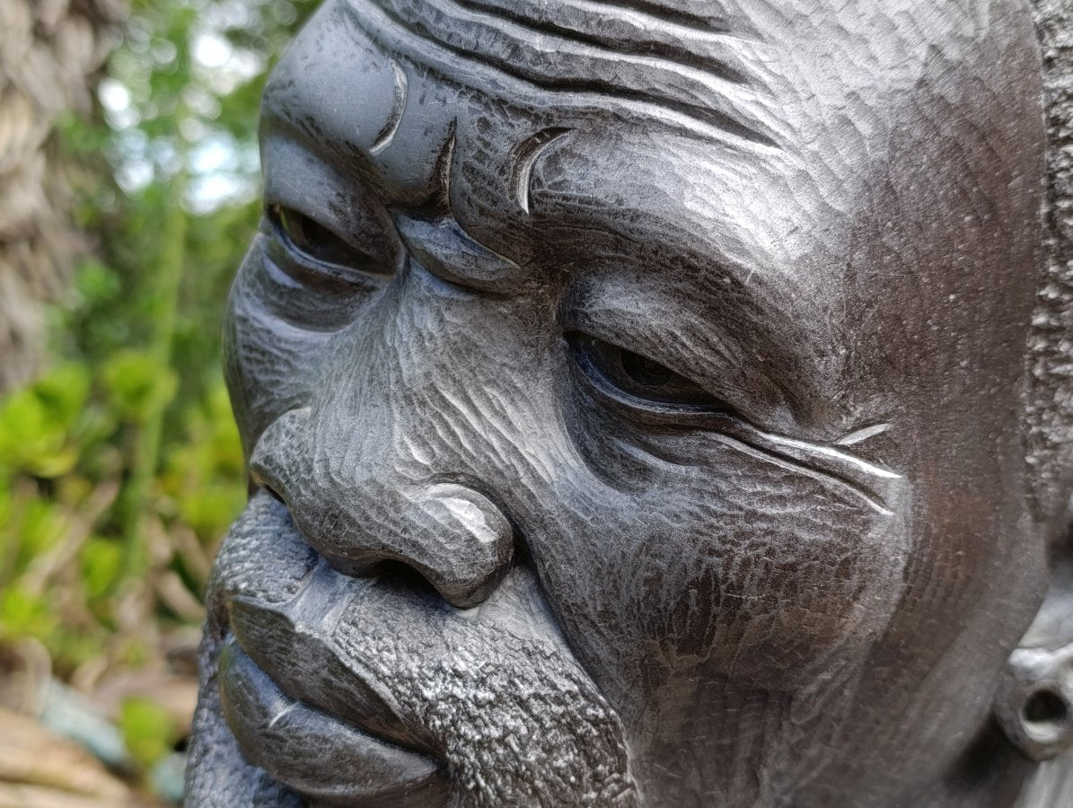 Hand Made XXL Wonder Stone Male African Bust Sculpture x 1 From Zimbabwe