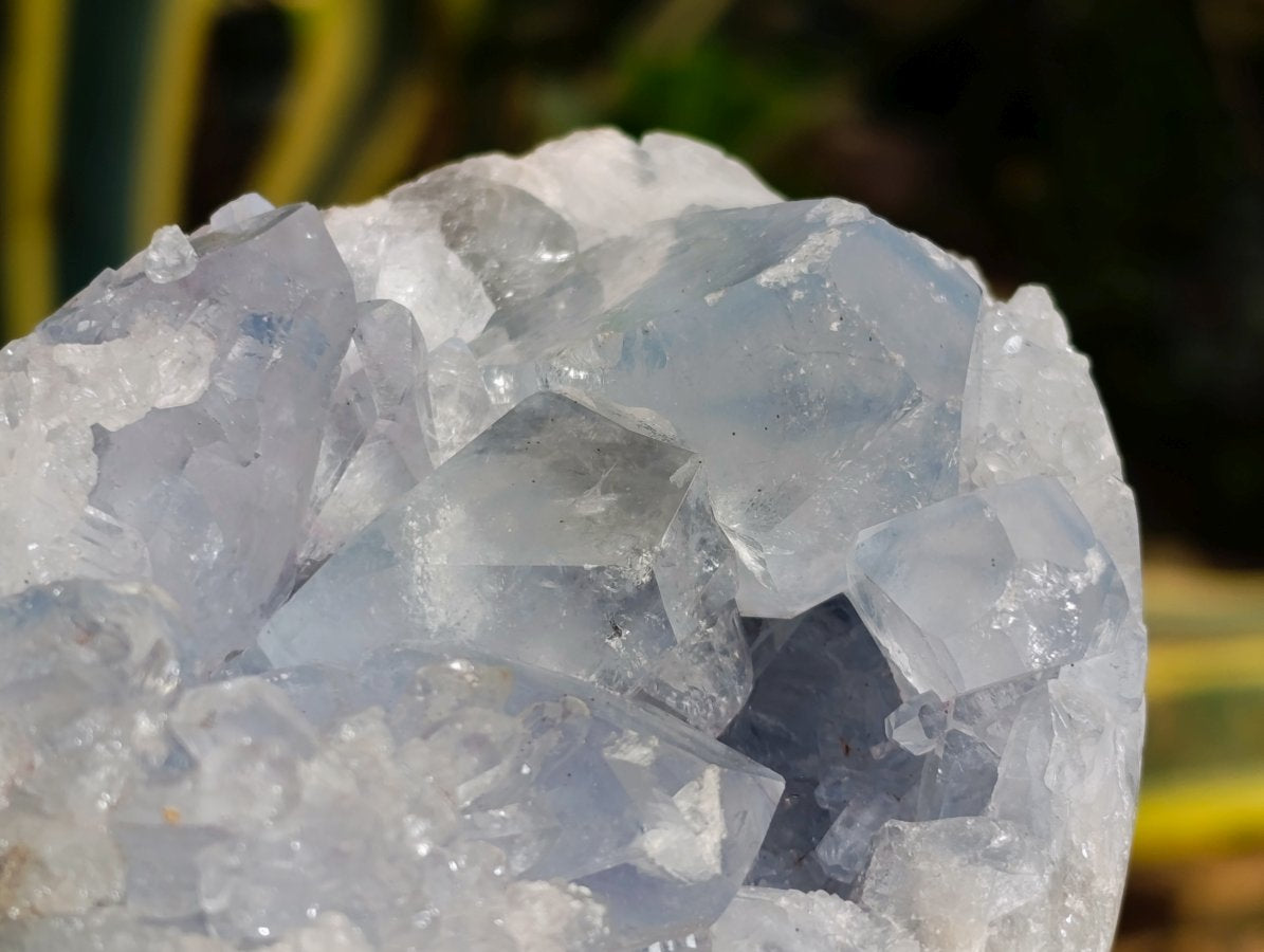 Polished Blue Celestite Egg x 1 From Sakoany Madagascar