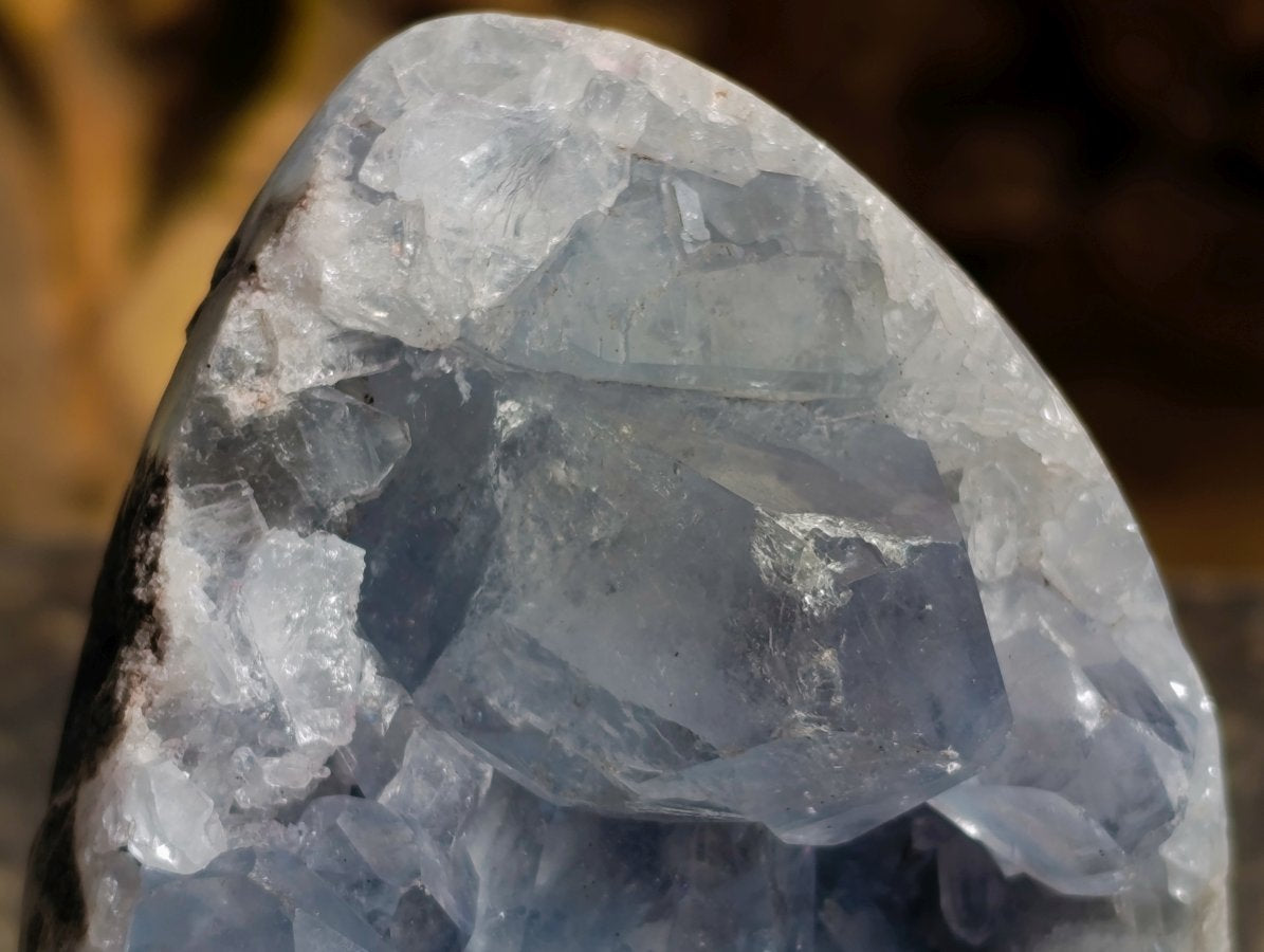 Polished Blue Celestite Egg x 1 From Sakoany Madagascar