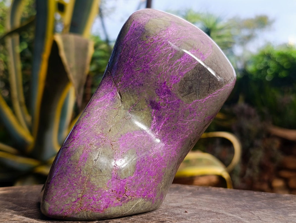 Polished Stichtite Standing Free Form x 1 From Barberton South Africa