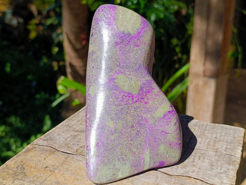 Polished Stichtite Standing Free Form x 1 From Barberton South Africa