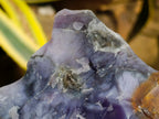 Natural Cabinet Size Purple Chalcedony x 1 From Nosy Varika Madagascar