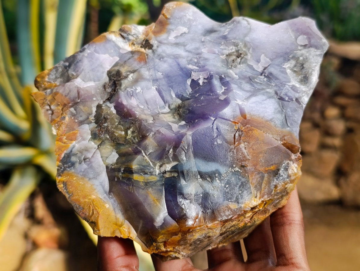Natural Cabinet Size Purple Chalcedony x 1 From Nosy Varika Madagascar