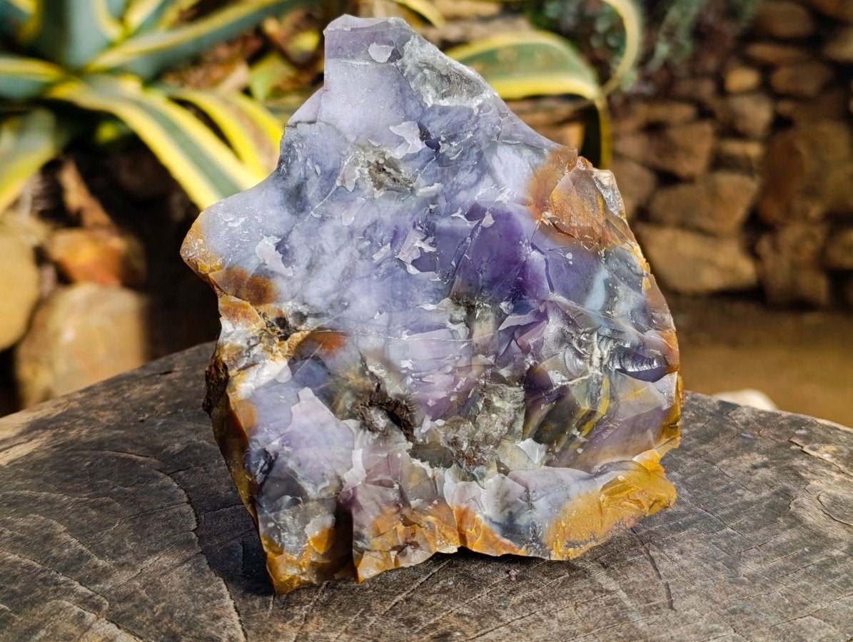 Natural Cabinet Size Purple Chalcedony x 1 From Nosy Varika Madagascar